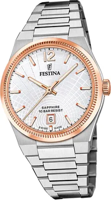 Produktbild von Festina Damenuhr Swiss Made Armbanduhr Edelstahl silber D2UF20066/2