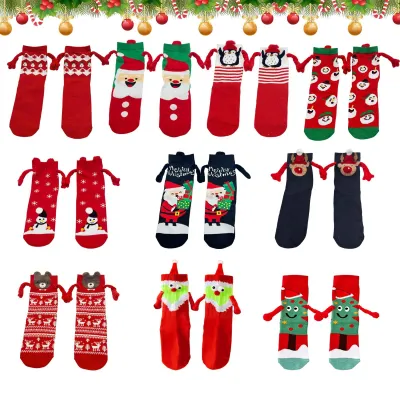 Productafbeelding van Set van 10 Magnetische Kerst Sokken met Vriendschapsontwerp