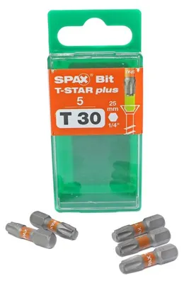 Immagine prodotto di SPAX® 5000009192309 SPAX® T30 T-STAR Plus Bits, 5 St.