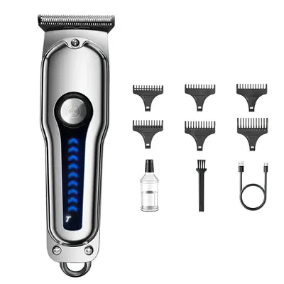 Produktbild von Haarschneider, haarschneidemaschine profi, Elektrischer Friseur, Rasierter Kopf, Schnitzspuren,LED-Lichtleistungsanzeige, Komplettes Zubehör