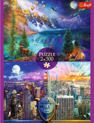 Produktbild von TREFL Puzzle Cesta po Americe 2x500 dílků