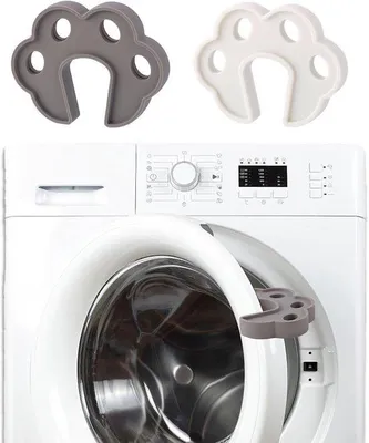Immagine prodotto di Dailygoods - Dailygoody - Fermalampada per porta della lavatrice - Fermalampada in silicone - Buona ventilazione - Bianco e grigio - Supporto per lavatrice e asciugatrice - 2 pezzi