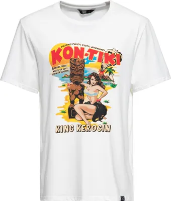 Produktbild von KING KEROSIN Print T-Shirt Mit Tiki-Artwork Kon-Tiki Weiß Xxl