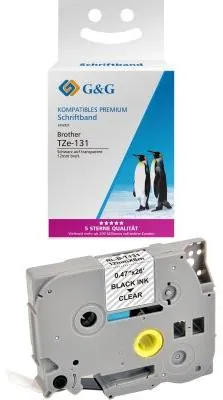 Image de G&G 15026 G&G Schriftband kompatibel mit Brother TZe-131