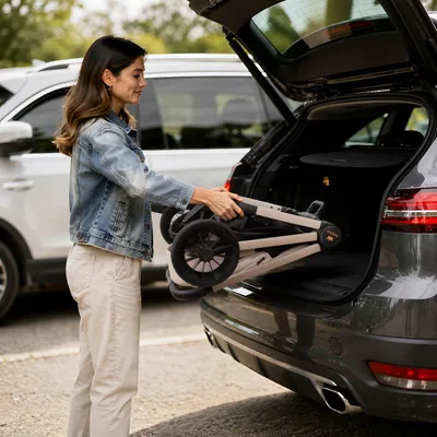 Produktbild von BabyLux SCALE Kinderwagen, leichter, faltbarer Stadtkinderwagen, Schlafsack
