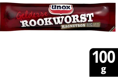 Image de Unox Gelderse Rookworst 100g – Saucisse fumée traditionnelle hollandaise