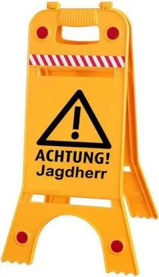 Produktbild von Warnaufsteller Dachaufsteller - Achtung  Jagdherr - Gr. ca. 28 x 64cm - 308551-7