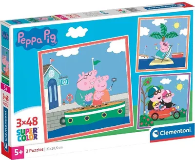 Immagine prodotto di Clementoni Puzzle Super Colour Square Peppa Pig, 3x48pz.