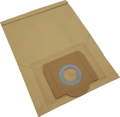 A vacuum cleaner bag is shown against a white background.