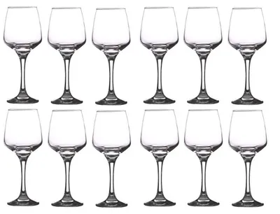 Image de Lot de 12 verres à Vin 29,5 cl - Forme Harmonieuse pour Présentation de Table