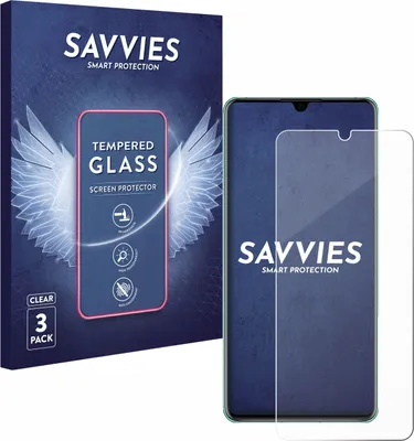 Produktbild von 3x Savvies Schutzglas für Huawei P30 Displayschutz 9H Glas klar transparent