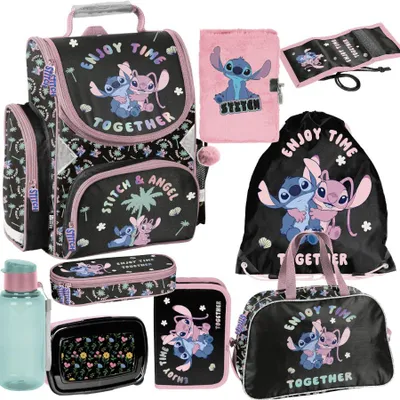 Produktbild von Mega Schulset XXL – Stitch Disney | 9-teiliges Schulranzen-Set Für Jungen & Mädchen Klasse 1–4