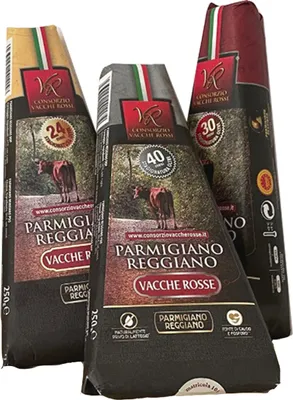 Obrázok produktu pre Consorzio Vacche Rosse - Parmigiano Reggiano Vacche Rosse - 3 Gewürze, 24, 30 und 40 Monate - 3 x 250 g