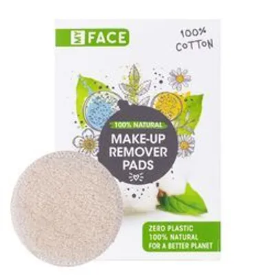 Produktbild von MY FACE Wiederverwendbare Abschminkpads in Geschenkbox, aus 100% Baumwolle, Größe: Ø 7 cm, 10 Stück im Set inkl. Wäschesäckchen