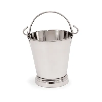 Produktbild von Eimer mit Bodenreifen 10 L, Chromnickelstahl, silber