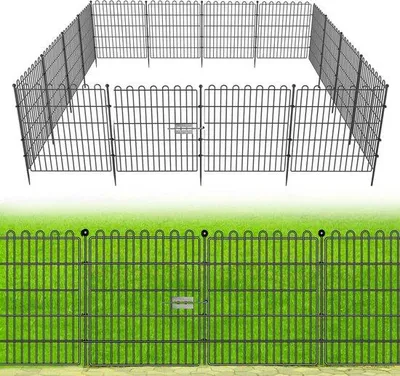 Zdjęcie produktu dla Ogrodzenie przyjazne dla zwierząt – 10 paneli, długość 7,65 m, wysokość 60 cm, tworzywo sztuczne