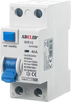 Produktbild von FI-Schalter Fehlerstromschutzschalter RCD Typ B 2-polig 40A Wallbox E-Auto Allstromsensitiv 30mA