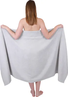 Produktbild von Betz XXL Badetuch 100 x 200 cm BERLIN  Saunatuch 100% Baumwolle Farbe – silbergrau