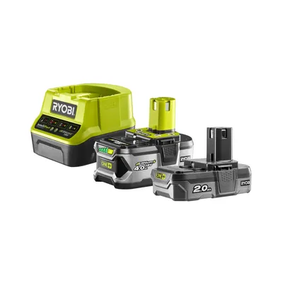 Image de Ryobi Ryobi 18 V Lithium Ion Battery Set 2 + 4 Ah with Charger RC18120 ONE+ RC18120-242