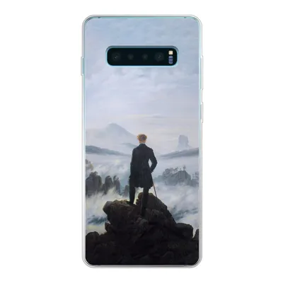 Produktbild von MuchoWow® Handyhülle Schutzhülle Hülle für Samsung Galaxy S10 Plus Der Wanderer über dem Nebelmeer - Caspar David Friedrich - Kunstwerk Silikon Softcase Handy Hülle - Schutzhülle