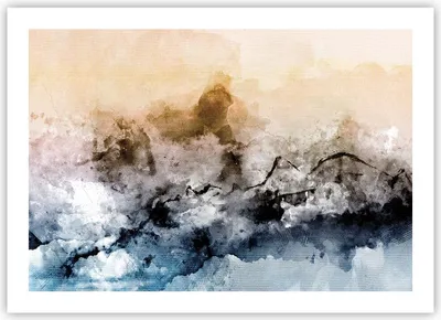 Produktbild von Poster - Poster ohne Rahmen - Abstraktion Wolken Berge - 70x50 cm - Wand Bild - Wanddeko - Wandbilder - Kunstposter - Wandposter - Bilder - Kunstdruck - Wanddekoration - Wandbild - P2XAA70x50-4894