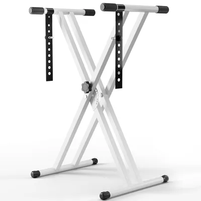 Productafbeelding van Keyboardstandaard - Keyboard standaard verstelbaar - X-frame - 30 kg - Wit