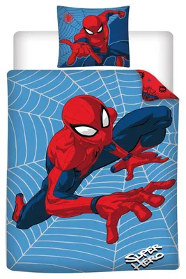 Produktbild von Spiderman Bettwäsche Set Super Hero 135 x 200 cm 80 x 80 cm
