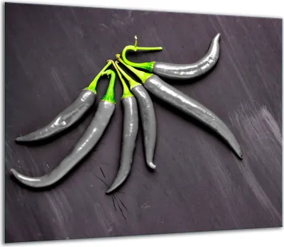 Produktbild von Herdabdeckplatten Glaskeramikkochfeld-Abdeckung Spritzschutz Glas 60x52cm Chilli