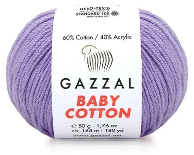 Obrázek produktu pro Příze Gazzal Baby Bavlna 3420 – barva: fialová – pro pletení a háčkování