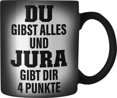 Produktbild von Trendation - Jura Geschenk Farbwechsel Zauber-Tasse mit Spruch für Jurist Juristin Geschenkideen Lustig für Staatsexamen (Schwarz)