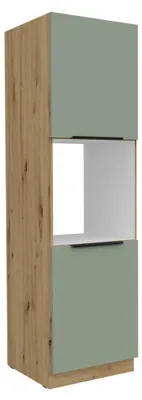 Produktbild von Kondela Backofenschrank Arsany 60 DP-210 2F - aquamarin / Artisan Eiche