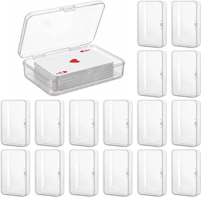 Produktbild von Spielkartendose transparent, 9,5 x 6,5 x 2,5 cm, 16 Stück, zur Aufbewahrung