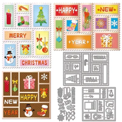 Productafbeelding van Stansvormen voor Kerst en Nieuwjaar - 39 Stukken Set