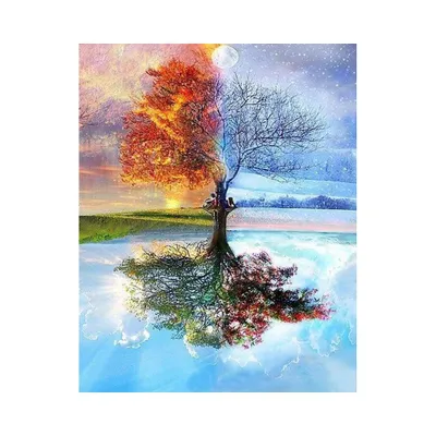 Obrázok produktu pre Maľba podľa čísel - TREE 4 YEARS bez rámu 40 x 50 cm