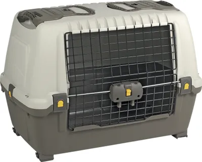 Obrázok produktu pre TRIXIE Skudo Car, Pevná zvieracie prepravka, Prepravka pre domáce zvieratá do auta, Pes, Predné plnenie, Piesková, Taupe, Jednofarebné