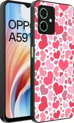 Immagine prodotto di Smartphonica Custodia per telefono adatta per Oppo A59 con stampa di cuori - Custodia Backcover in TPU con design a cuori - Custodia per bambini con design a cuori