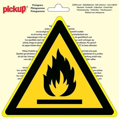 Zdjęcie produktu dla Piktogram trójkąt 20 cm Substancje łatwopalne