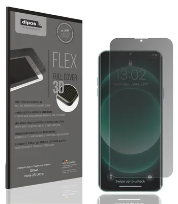 Produktbild von Full Cover Privacy Blickschutzfolie für GFive Note 25 Ultra Folie Anti-Shock