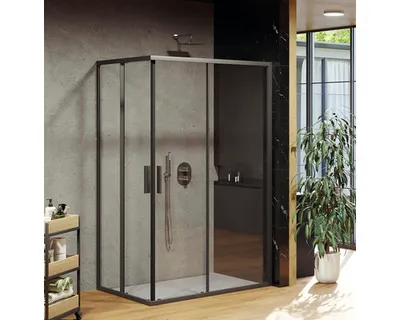 Obrázek produktu pro Jedna strana sprchového koutu RAVAK Blix Slim BLSRV2K-90 black+Transparent X1XM70300Z1