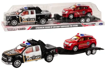 Obrázok produktu pre Policajné auto Pickup Off-road Prívesný vozík Policajná súprava
