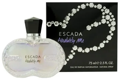 A perfume bottle and its box are displayed against a white background.