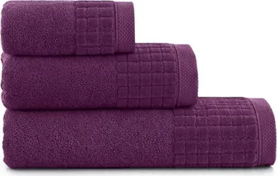 Image de Serviette de toilette, serviette de bain, coton égyptien, épaisse, Paulo 70 x 140, violet