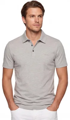 Produktbild von Poloshirt BOSS Black grau Baumwolle