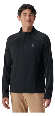 Immagine prodotto di SPYDER Gridweb 1/2 Zip, felpa media da uomo, colore nero, taglia L