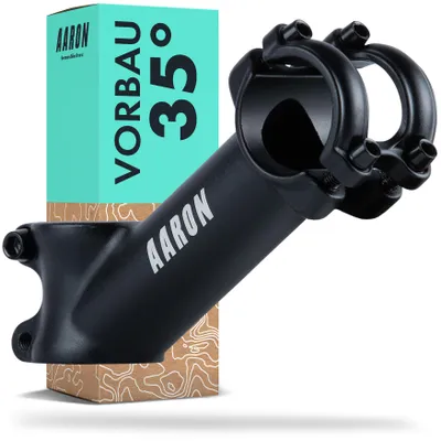 Produktbild von AARON Stem Fahrrad Vorbau mit 35° Winkel Aluminium Schwarz