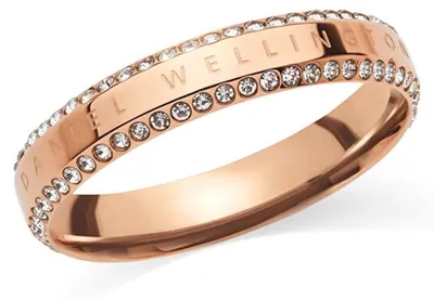 Image de Bague dorée étincelante avec des zircones facettées, modèle Classic Aura, référence DW0040155
