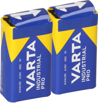 Produktbild von 2x 9V-Block-Batterien 6LR61 MN1604 VARTA 4022 Industrial Batterie