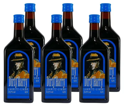 Imagen del producto de Dirty Harry, licor de regaliz (6 botellas de 0,5L)