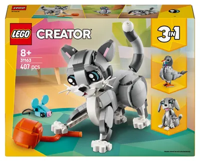 Produktbild von Lego Creator 3in1 Freches Kätzchen 407 Teile-Spielzeug: Katze, Hund, Taube!