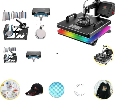 Produktbild von Heißpressmaschine, multifunktionale Verwendung, einstellbare Temperatur, 8 in 1 15 x 15 Zoll, 8 in 1 15 x 15 Zoll